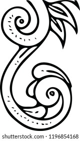 Beautiful modern vector shape design in gothic style for many creative ideas