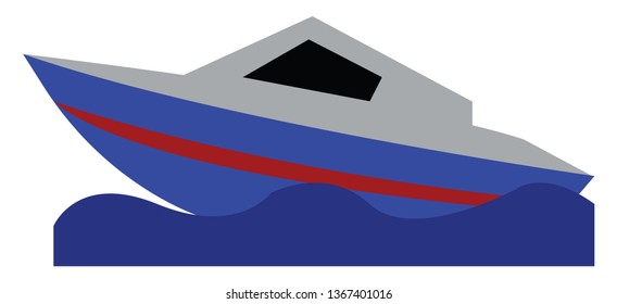 A beautiful modern yacht vector or color illustration