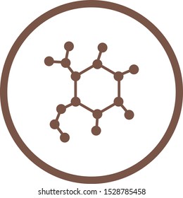 Beautiful Molecules Vector Glyph icon