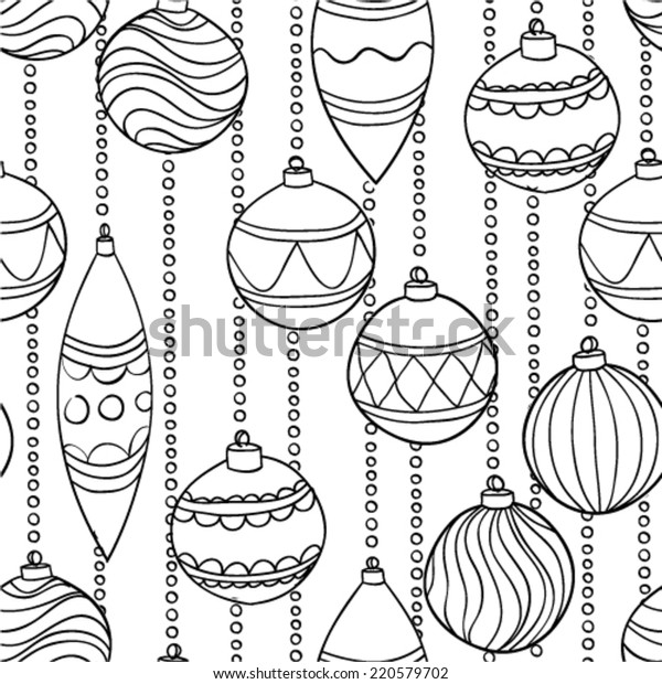 Beautiful Monochrome Black White Seamless Pattern Stock Vector (Royalty ...