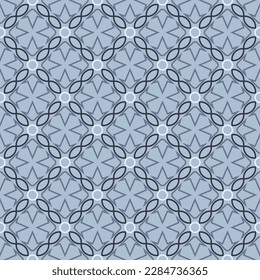 Beautiful monochrome contour seamless pattern. Geometric and art contours are grouped and arranged in a certain order. Vector.