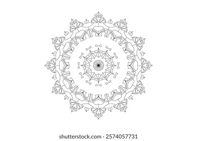 Beautiful Monochrome Design Showcasing a Central Flower Surrounded by Elegant Artistic Elements	
