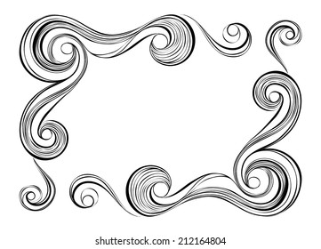 beautiful monochrome frame. vector. design elements