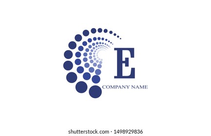 Beautiful monogram design for letter E. The emblem is well suited as the logo of a business boutique, office, hotel.