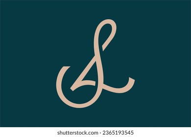 beautiful monogram logo, combination of S and L in script letter design. Very match for beauty based product brand etc.