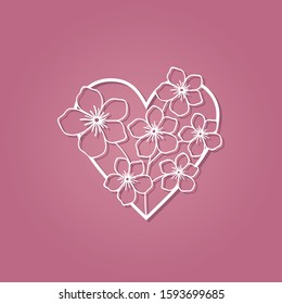 Beautiful Monogram love with floral