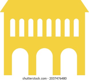 Hermoso monumento, ilustración, vector, sobre un fondo blanco.