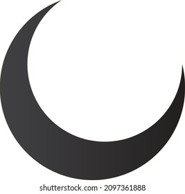 Hermoso icono del vector de glifos de la luna.eps