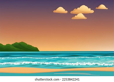 Beautiful Morning in Beach - Mesmerizing Beach Scenery