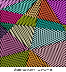 Una bella textura abstracta geométrica de mosaico de color rojo naranja verde y azul