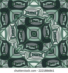 hermoso mosaico de líneas patrón sin fisuras en el estilo de dodle. Ornamento abstracto de vintage dibujado a mano. Diseño decorativo para tela, impresión textil, papel envolvente, cubierta. Ilustración del vector