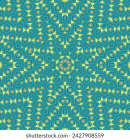 Hermoso diseño de vector de patrón repetido de mosaico. Motivo textil tetro. Textura de mosaico de colores. Diseño tradicional de Majolica. Fondo artístico.