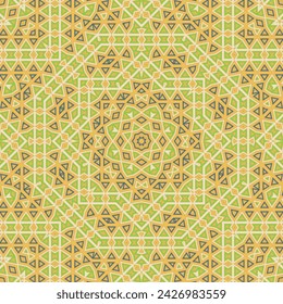 Beautiful mosaic seamless pattern vector composition. Modern batik motif. Mix geometry background. Japan traditional motif. Boho template.