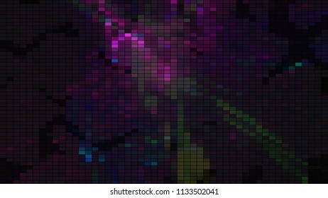 Beautiful mosaic with square particles, this is computer generated abstract digital technology background