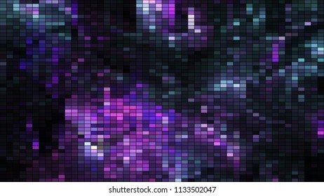 Beautiful mosaic with square particles, this is computer generated abstract digital technology background