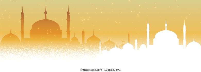 beautiful mosque arabic background design