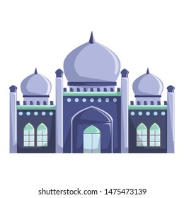 Beautiful Mosque building, vector illustration, Islamic religion.