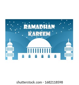 beautiful mosque icon for ramadhan eid mubarak 