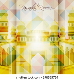 Beautiful Mosque and Masjid background for Ramadan Kareem or Ramazan Kareem and eid. EPS 10.vector background