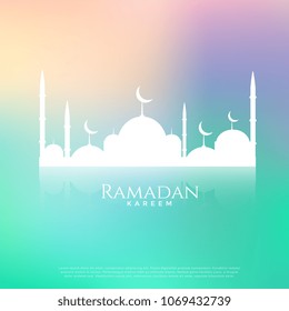 beautiful mosque on beautiful background