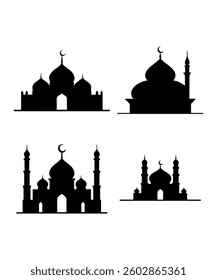 Beautiful Mosque Silhouettes: Symbols of Faith and Peace	
