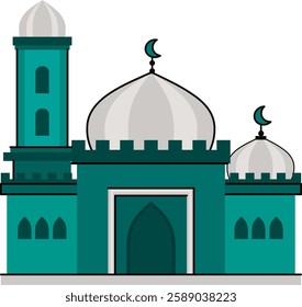 Beautiful Mosque with Three Minarets