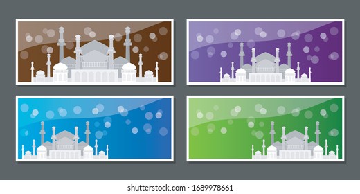 Beautiful mosque web header or banner for Muslim celebrations