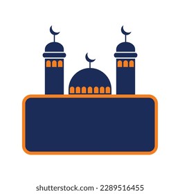 A beautiful mosque with a white background that symbolizes purity on an occasion