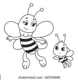 Coloring Book Page Ladybug Vector Illustration Stock Vector (Royalty ...