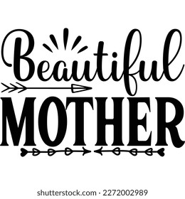 Beautiful mother, design and vector file.