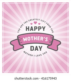Beautiful Mother's Day Badges and Labels Design for decoration, sticker, gift tags, web banner and other design.