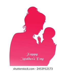 	
Beautiful mothers day for mom and son love card background