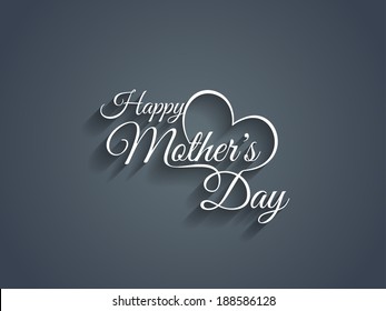 Beautiful mother's day text design.