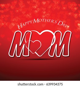 Beautiful mother's day text design. Eps 10