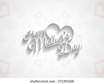 Beautiful Mother's day vector card design.