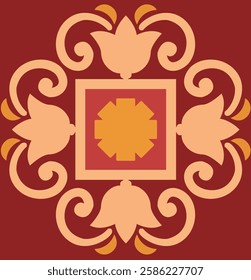 Beautiful Motif designs and repeats designs isolated on white background for digital print design