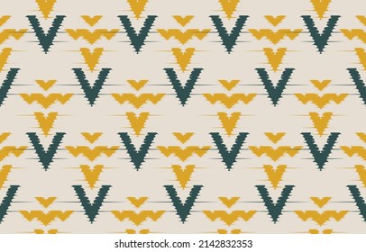 Beautiful Motif Ethnic ikat art. Seamless Moroccan pattern in tribal, folk embroidery, Mexican, Indian,Uzbek style.Aztec geometric art ornament print.slubby textured design for carpet, fabric.