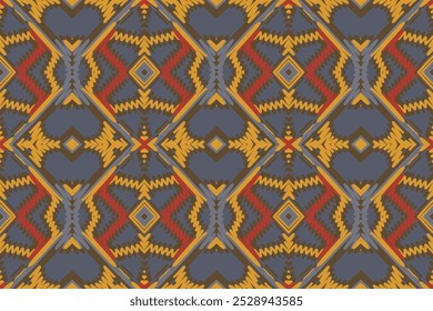 Lindo Motivo Étnico Ikat Navajo. Padrão Kasuri perfeito em tribal, bordado folclórico, mexicano, indiano, marroquino style.Aztec arte geométrica ornamento impressão.