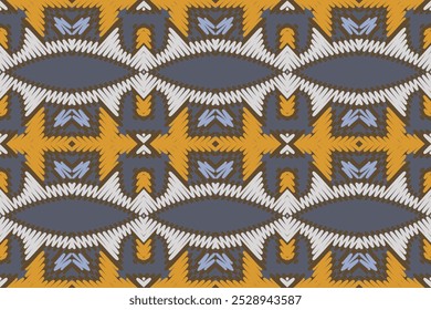 Lindo Motivo Étnico Ikat Navajo. Padrão Kasuri perfeito em tribal, bordado folclórico, mexicano, indiano, marroquino style.Aztec arte geométrica ornamento impressão.