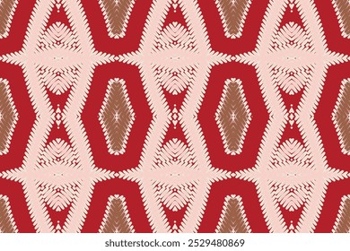 Beautiful Motif Ethnic Ikat Navajo. Seamless Kasuri pattern in tribal, folk embroidery, Mexican, Indian, Moroccan style.Aztec geometric art ornament print.