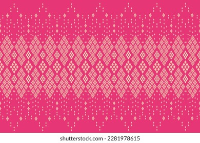 Beautiful Motif ikat geometric Asian ethnic seamless pattern. Lanna Northern Thai, Laos, Sri Lanka, Chinese Sarong style. Design for carpet, wrapping, textile, clothing, home decor, fabric, batik