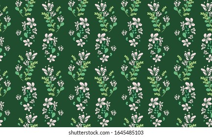 Hermoso motivo de fondo floral primaveral, con diseño de hoja y floral.