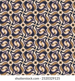 Beautiful motley abstract seamless pattern. Art forms are grouped and arranged in a specific order. Vector image for print, textile, packaging, interior design and your other projects.