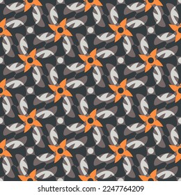 Hermoso diseño de arte de estilo variopinto. Las formas de arte superpuestas, las rayas, los polígonos, los segmentos se agrupan y organizan en un orden determinado. Vector.