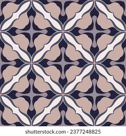 Beautiful motley art seamless pattern. Overlapping art forms, stripes, polygons, segments are grouped and arranged in a certain order. Vector.