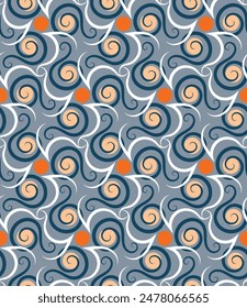 Beautiful motley art seamless pattern. Vector illustration for print, fabric, cover, packaging, interior decor, blog decoration and other your projects.