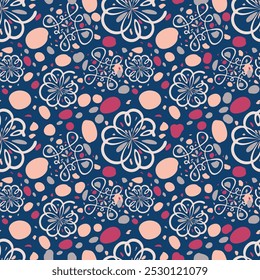 Hermoso arte variopinto sin patrón. Fondo dibujado a mano para su diseño. Textil, embalaje, decoración de blog, Anuncio, cartel, papel de embalaje. Vector. 