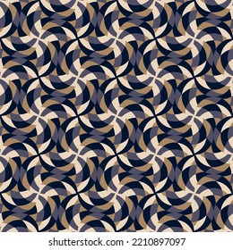 Beautiful motley polygonal seamless pattern.
 Overlapping art forms, stripes, polygons, segments are grouped and arranged in a certain order. Vector. 