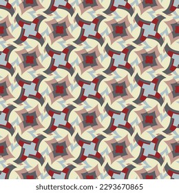 Beautiful motley polygonal seamless pattern. Art forms are grouped and arranged in a specific order. Vector image for print, textile, packaging, interior design and your other projects.