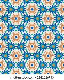 Hermoso patrón sin fisuras. Los formularios de arte se agrupan y organizan en un orden específico. Imagen vectorial para impresión, textil, embalaje, diseño interior y otros proyectos.